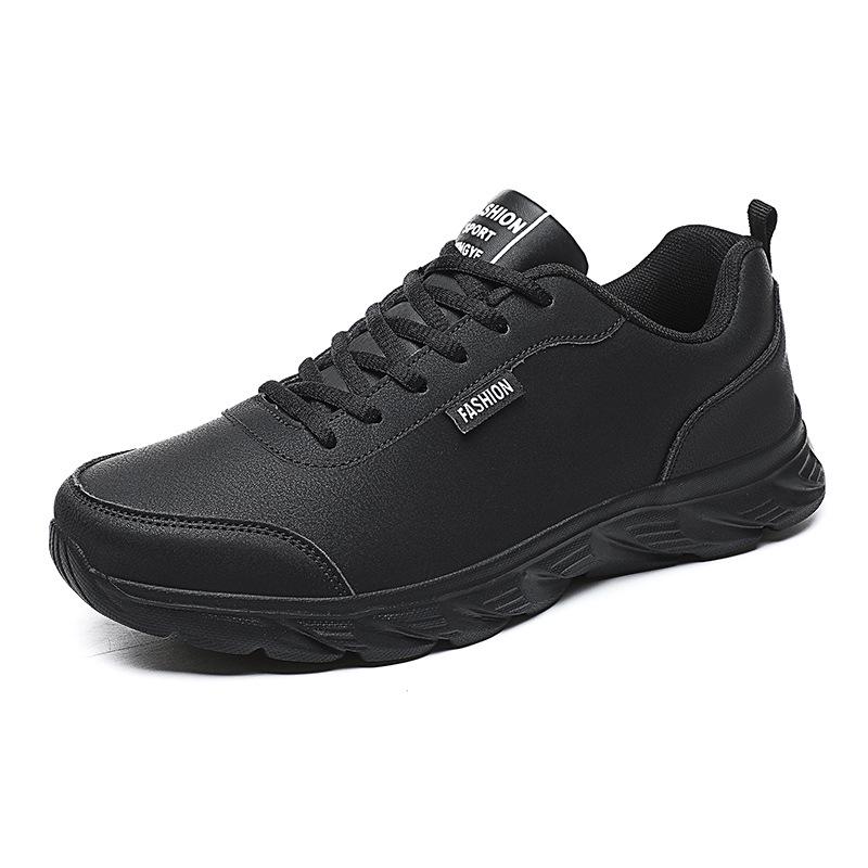 A015 Men's Lightweight Leather Low-Top Running & Casual Shoes for Spring and Autumn