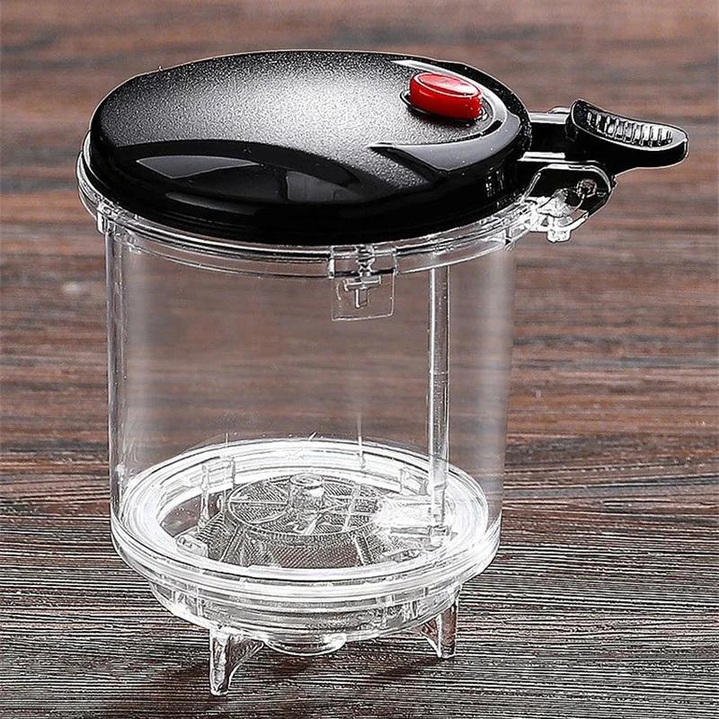 Press To Filter Teacup Heat Resistant Glass Teapot Cup Tea Water Separation Filter Tea Maker Coffee Pot Home Office Teaware