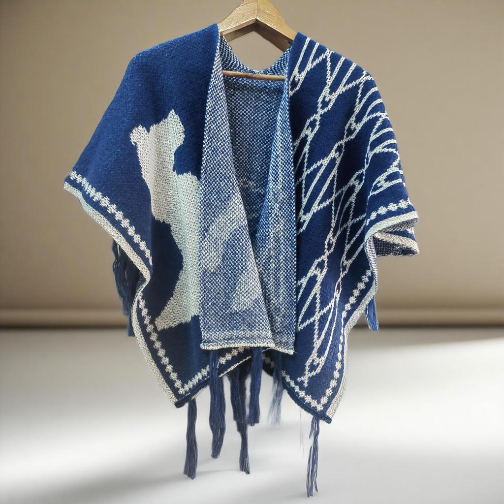 Bohemian Ethnic Women's Shawl: Versatile Travel Cape