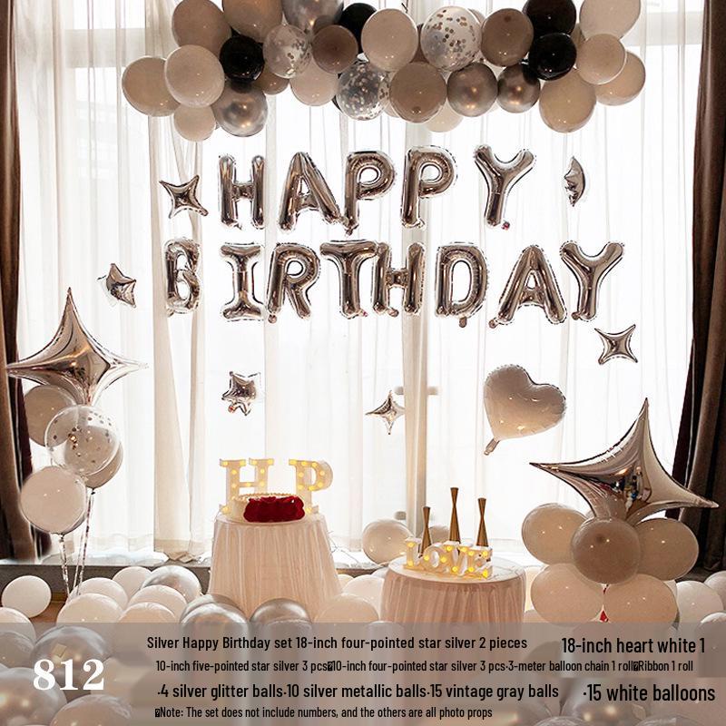 Romantic Birthday Balloon Set: High-End Decorations for Boyfriend or Girlfriend