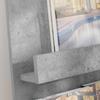 Magazine Shelf Concrete Grey 43 x 11 x 102 cm Engineered Wood