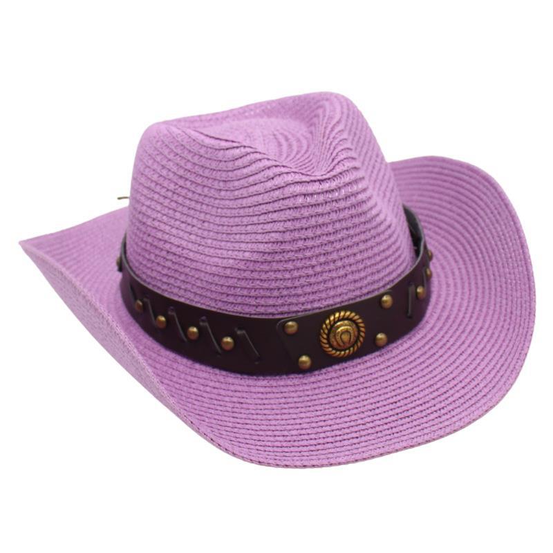 Flat Top Beach Hat Seaside Sun Hat Dome Vacation Rough Rim Panama Lafite Straw Hat