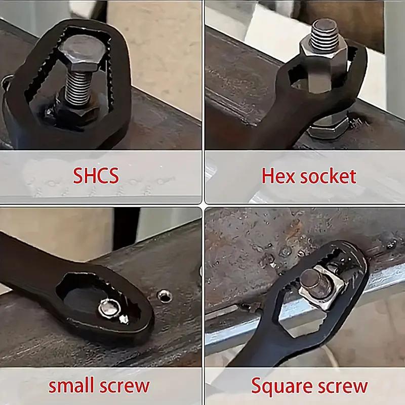 8~17mm/16mm/23mm/24mm Universal Torx Wrench Self-tightening Adjustable Glasses Wrench Board Double-head Torx Spanner Hand Tools for Factory