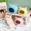 Keramik Hamsterhaus, Sommer Bärenförmiger Hamster Versteck Höhle, Kleintier Lebensraum Bett Dekoration für Rennmäuse, Mäuse, Meerschweinchen, Zwerghamster