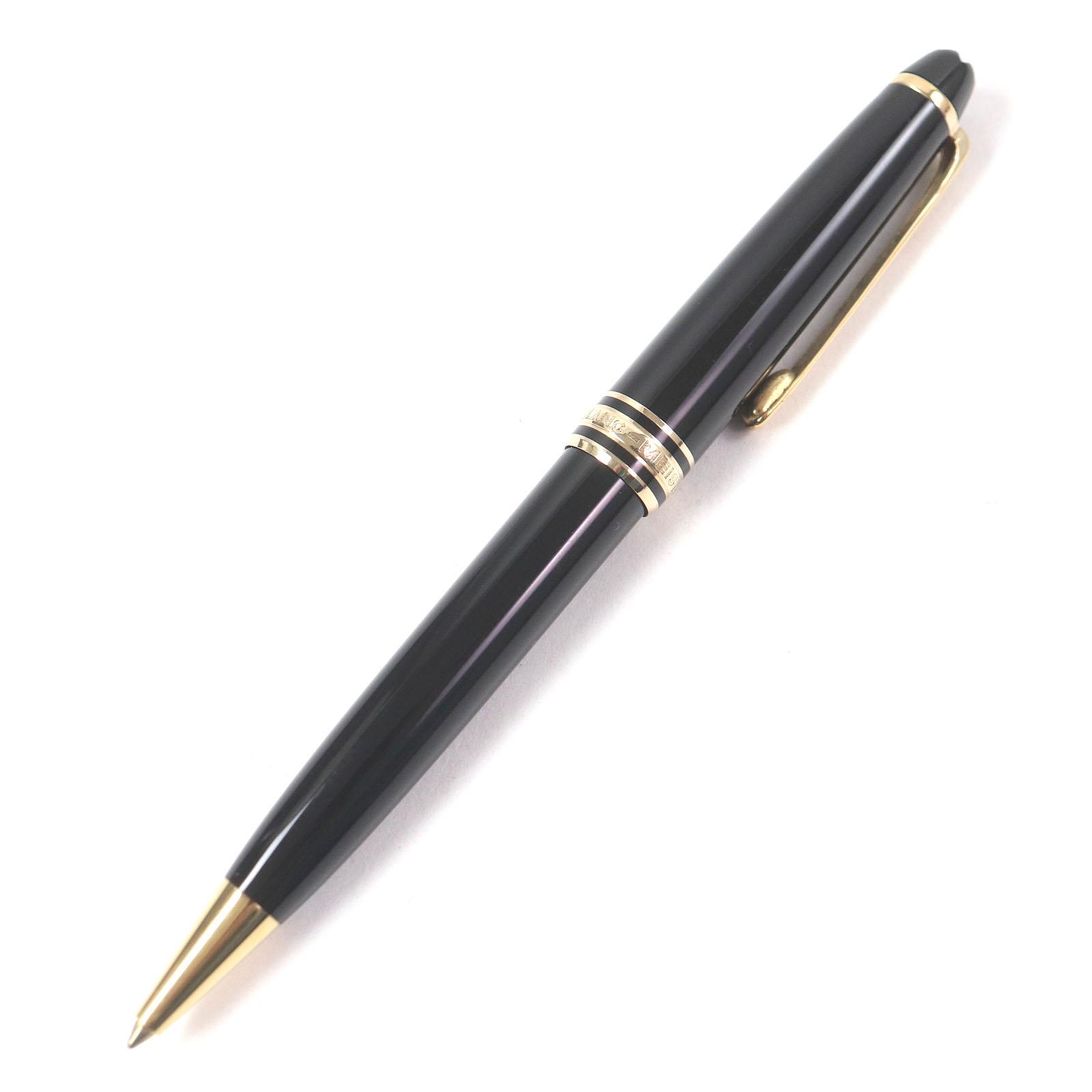 Great MONTBLANC Ballpoint pen Meisterstck Classic Twist type Black gold mens Used