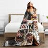 L-Lil Wayne Flanelldecke Musiksänger Superweiche Überwurfdecke für Couch Sessel Sofa Bett Reisebettdecke Sofa Bettbezug