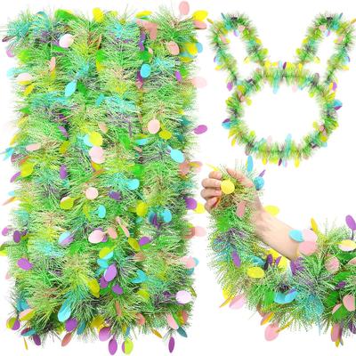 Easter Garlands Banner 2M Easter Tinsel Garland Easter Wreath Spring For Seasonal Display Home Decor