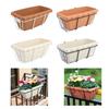 Hanging Planter for Balcony Railing Flowerpot Plant Pot with Tray Rack Hanging