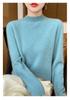 Women's Seamless Wool Sweater - Half-High Collar, Versatile Knit Base Layer, Fashionable and Warm for Autumn/Winter, New Arrival