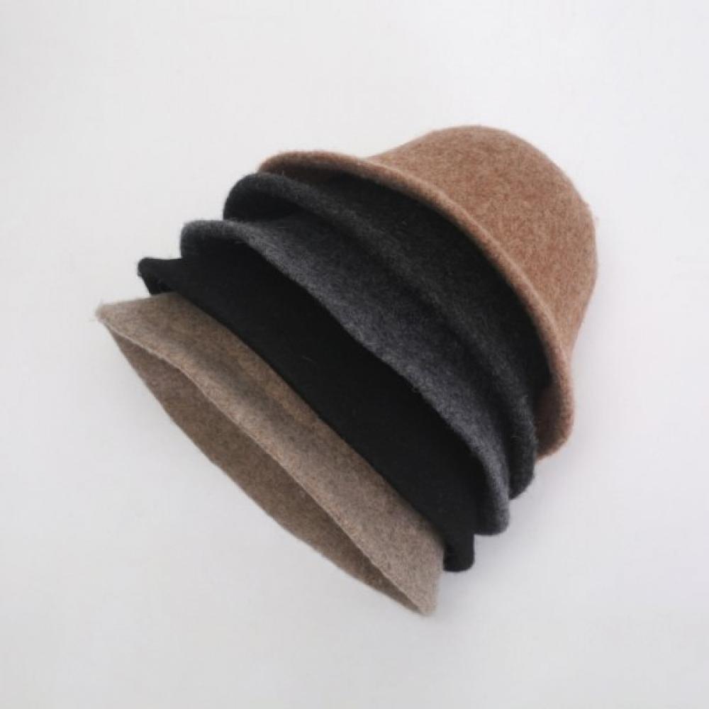 Lala Классическая вязаная шерстяная шапка Lala2h236f blacks