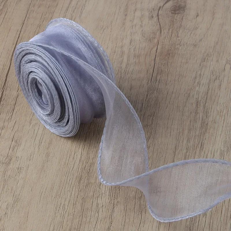 10yards Organza Ribbon Wavy Edge Fishtail Ribbon For DIY Bows Flower Bouquet Gifts Packaging Wedding Party Decor Craft Supplies