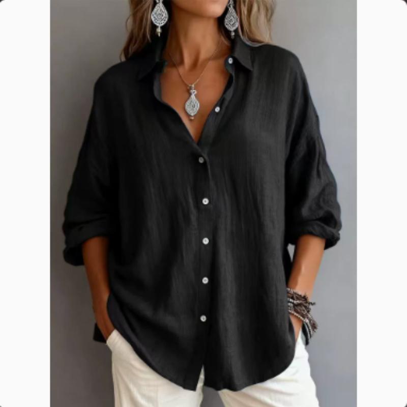 Fantastisk og Elegant Retningsbestemt Cardigan med Lange Ærmer og en Alsidig Turtleneck, Plus-size Dame Skjorte