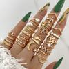 23 Pcs/Set Vintage Punk Ring Set Geometric Knuckle Rings Set  Girls Party Jewelry Accessories Gifts