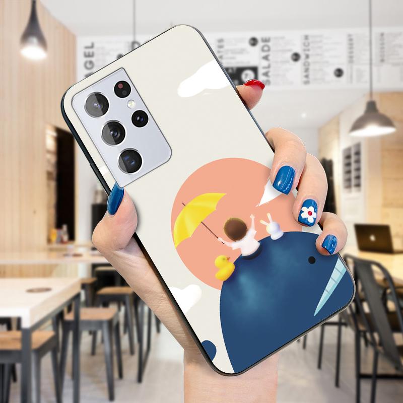 Cartoon Cute Dog Cat Girl Phone Case Colorful Soft Silicone Casing