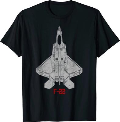 Nieuw Limited Militair Vliegtuig Vliegtuig F-22 Piloot Cadeaus T-shirt