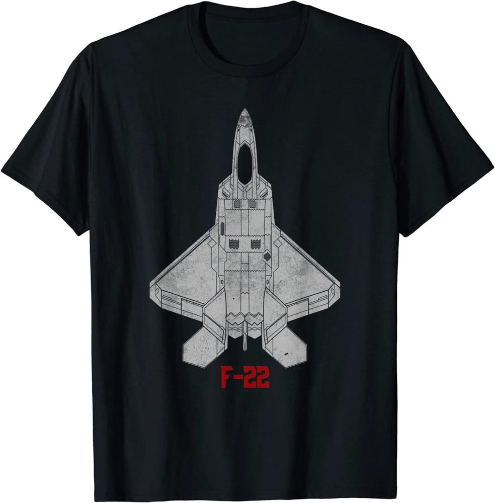 

New Limited Military Aircraft Plane F-22 Pilot Gifts T-Shirt 5XL різнокольоровий