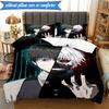 3PCS Tokyo Ghoul Kaneki's Struggle Bedding Set 2D Printing (Includes 1 Duvet Cover + 2 Pillowcases Coreless), Bedroom decor,Fan Gift