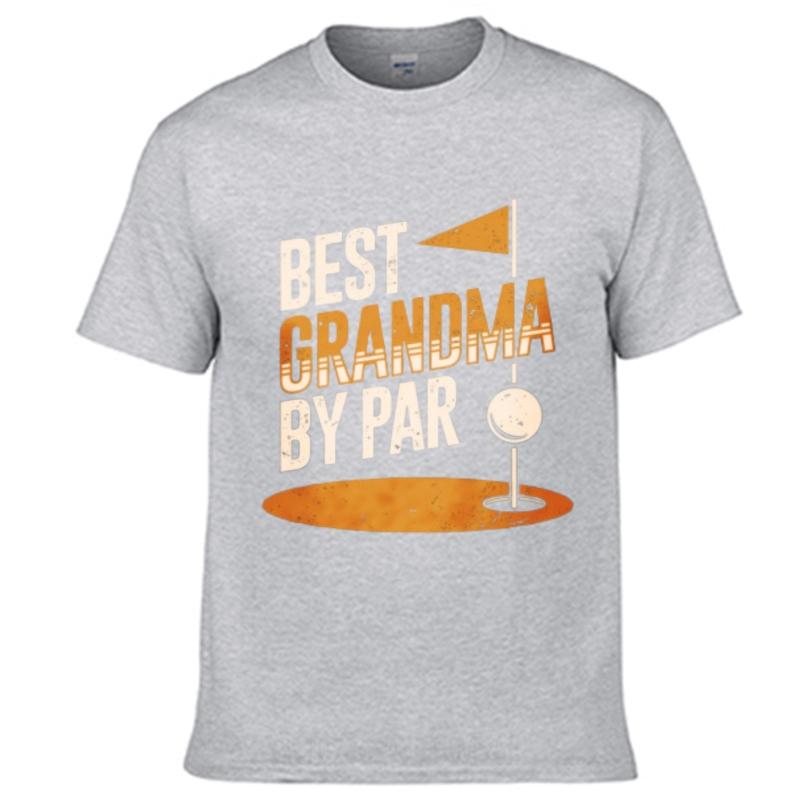 Breathable Tee Solid Color Men short sleeve tshirt Cotton Best Grandma By Par Golf Design Classic Man tees Classic Tshirt