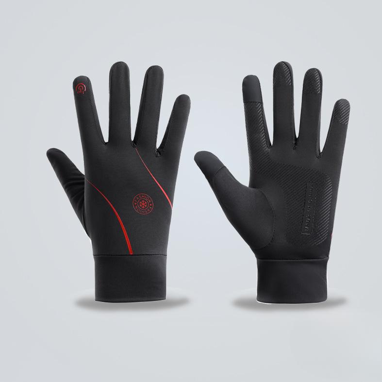 Sunscreen Gloves for Men Summer Outdoor Driving Sports Fishing Thin Non-slip Cycling Anti Ultraviolet Ice Silk Gloves