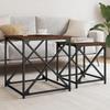 VidaXL Nesting Coffee Tables 2 Pcs Brown Oak Engineered Wood 838947