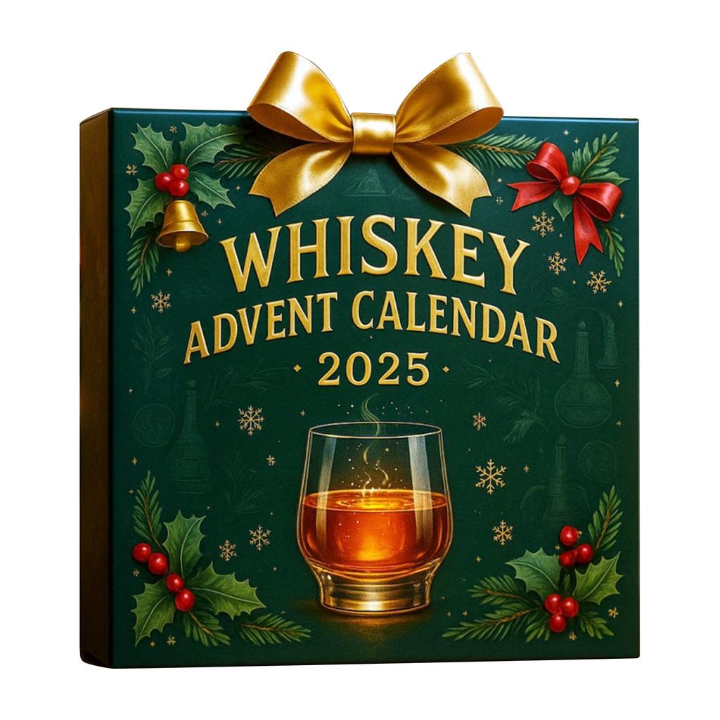 2025 Whiskey Adventskalender mit 24 Ornament Weihnachtskalendern Weihnachts-Countdown-Kalender für Zuhause/Büro/Baum Weihnachtsdeko