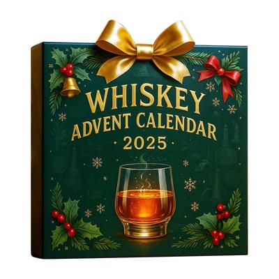 2025 Whiskey Advent Calendar with 24 Ornament Christmas Calendars Christmas Countdown Calendar for Home/Office/Tree Xmas Decor