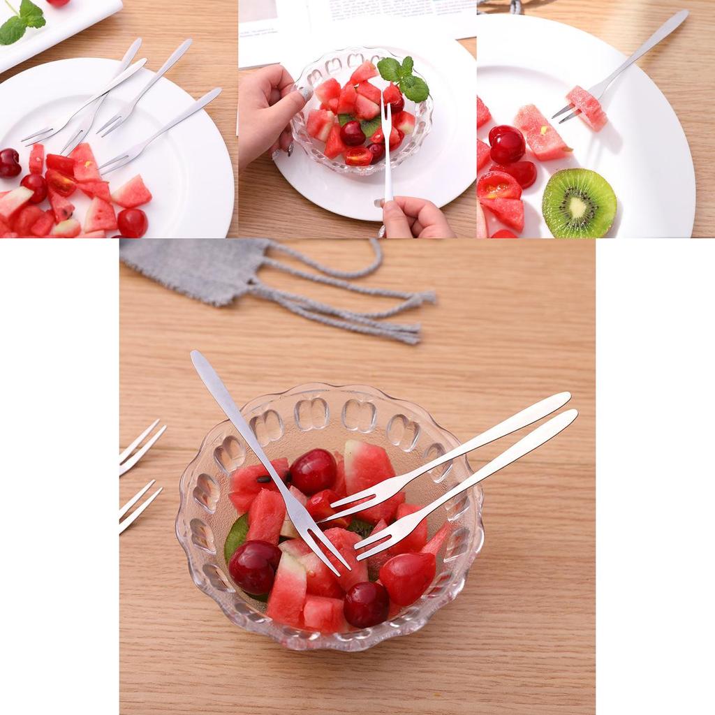 Highquality Stainless Steel Fruit Fork Tableware Perfect For Snacks Cakes And Desserts