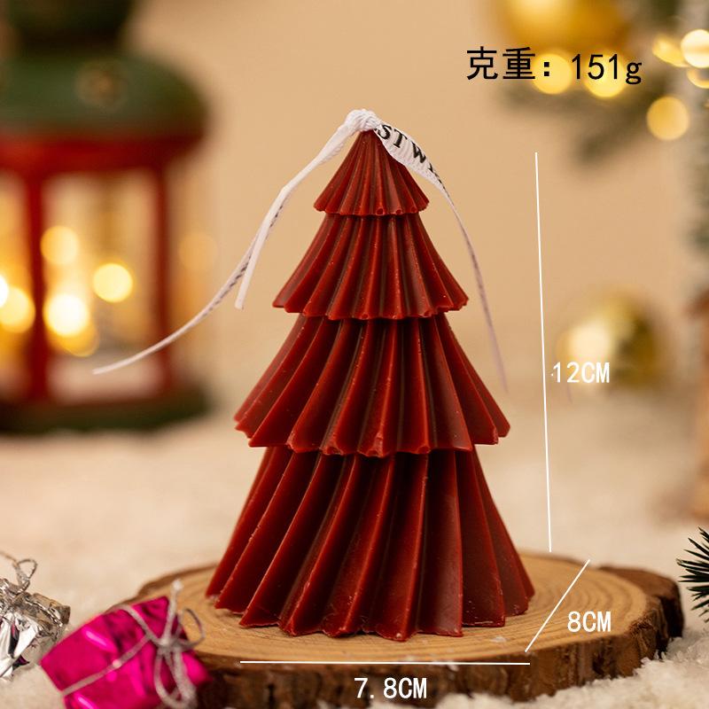 Unique Handmade Christmas Tree Scented Candles - Fragrance Therapy for Home Decoration and Gift Creativity Fun Convenient
