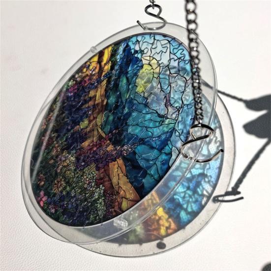 Acrylic Jigsaw Puzzle Suncatcher Kit, Stained Glass Style DIY Window Hanging Ornament for Home Decor, Gift for Women Men Mom