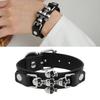 Stapelbarer Gothic-Armreif PU-Leder-Armband Unisex-Accessoire Einzigartiges Geschenk für Liebhaber alternativer Mode