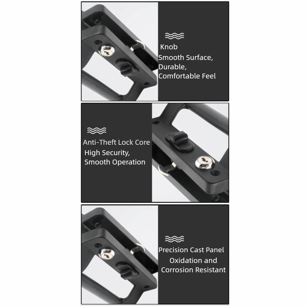 Aluminum Alloy Sliding Door Lock Double Sided Hook Lock Sliding Mechanism Door Handle  Balcony Door