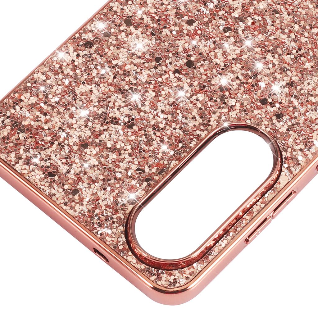 For Samsung Galaxy S25 Edge Case TPU + PC Sparkling Glitter Phone Back Cover