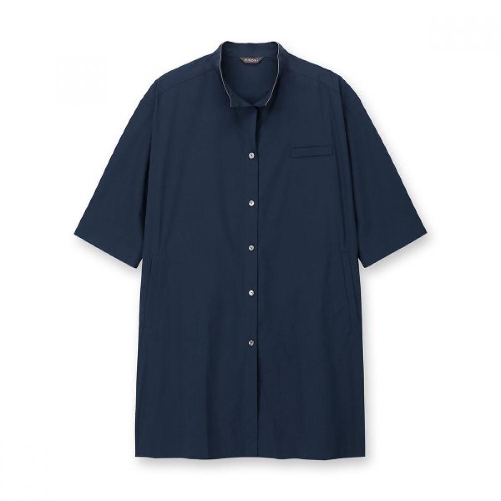 Furina Glittering Stand Collar Blouse navy/S (55)