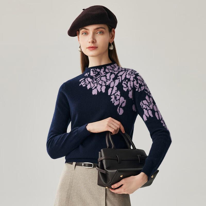 Zhaojun 2025 Autumn/Winter Women's 100% Cashmere Mock Neck Sweater