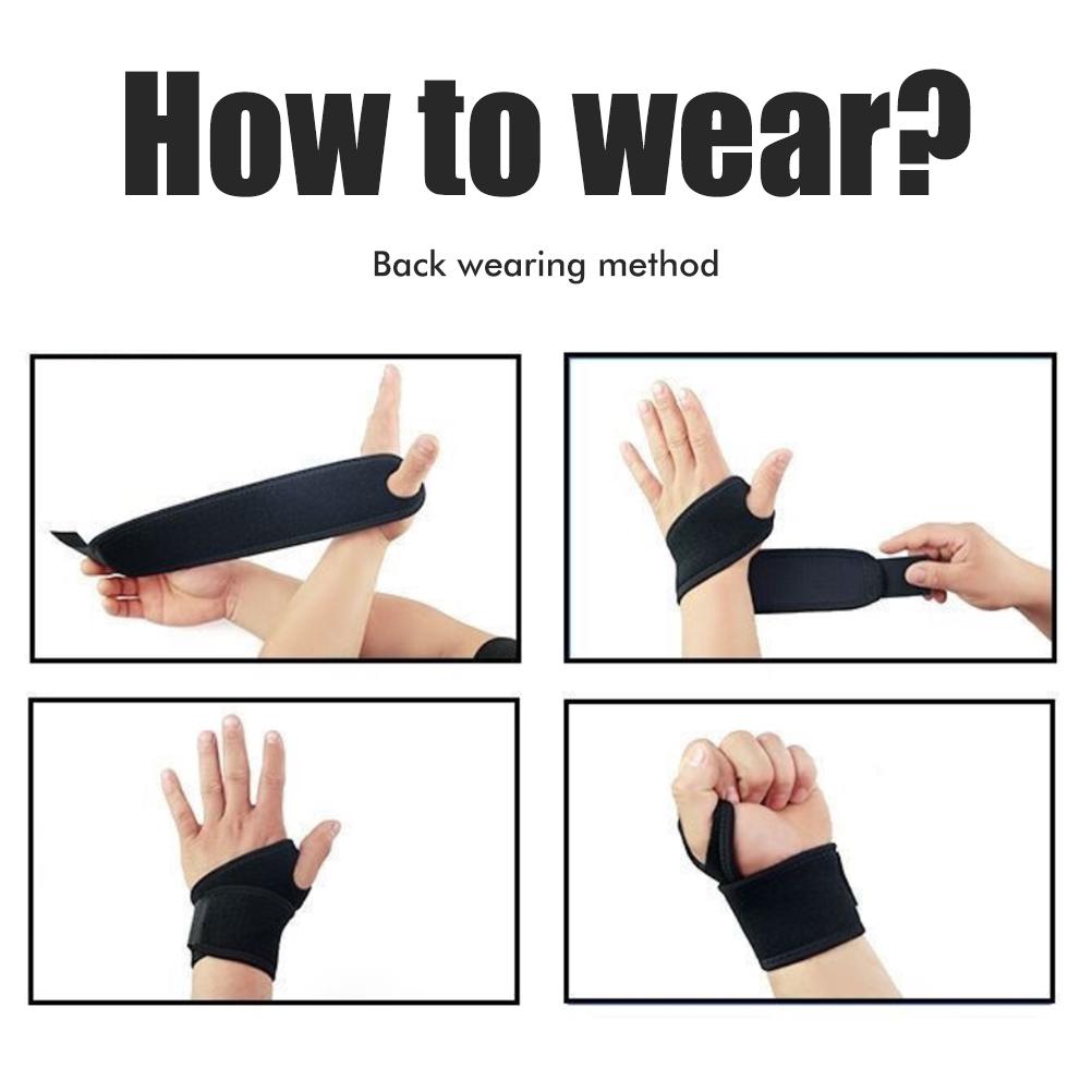 2Pcs Wrist Brace Adjustable Compression Wrist Supports Wrist Strap for Fitness Sports Protecting