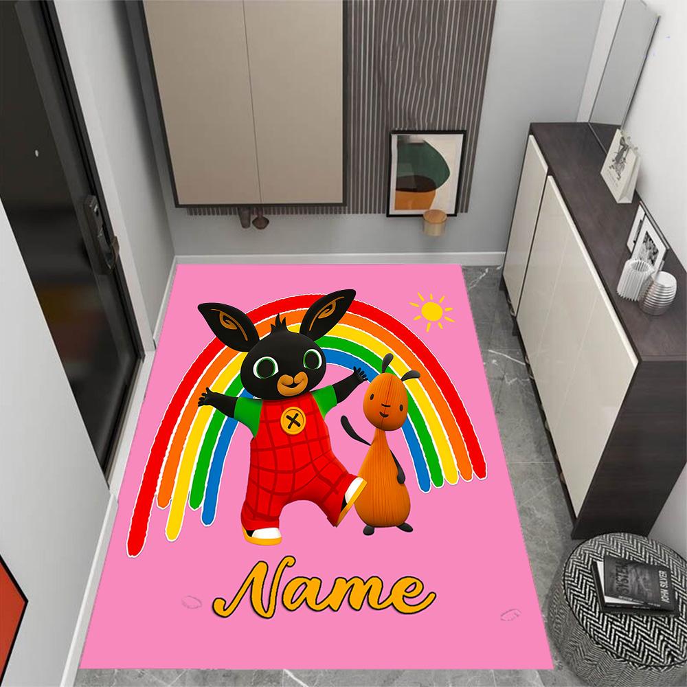 Friends Adventure Customized Name Floor Rug Office Rug Perfect for Game Room Bedrooms Living Rooms Study room Anti-slip Rug Anime Office Decor