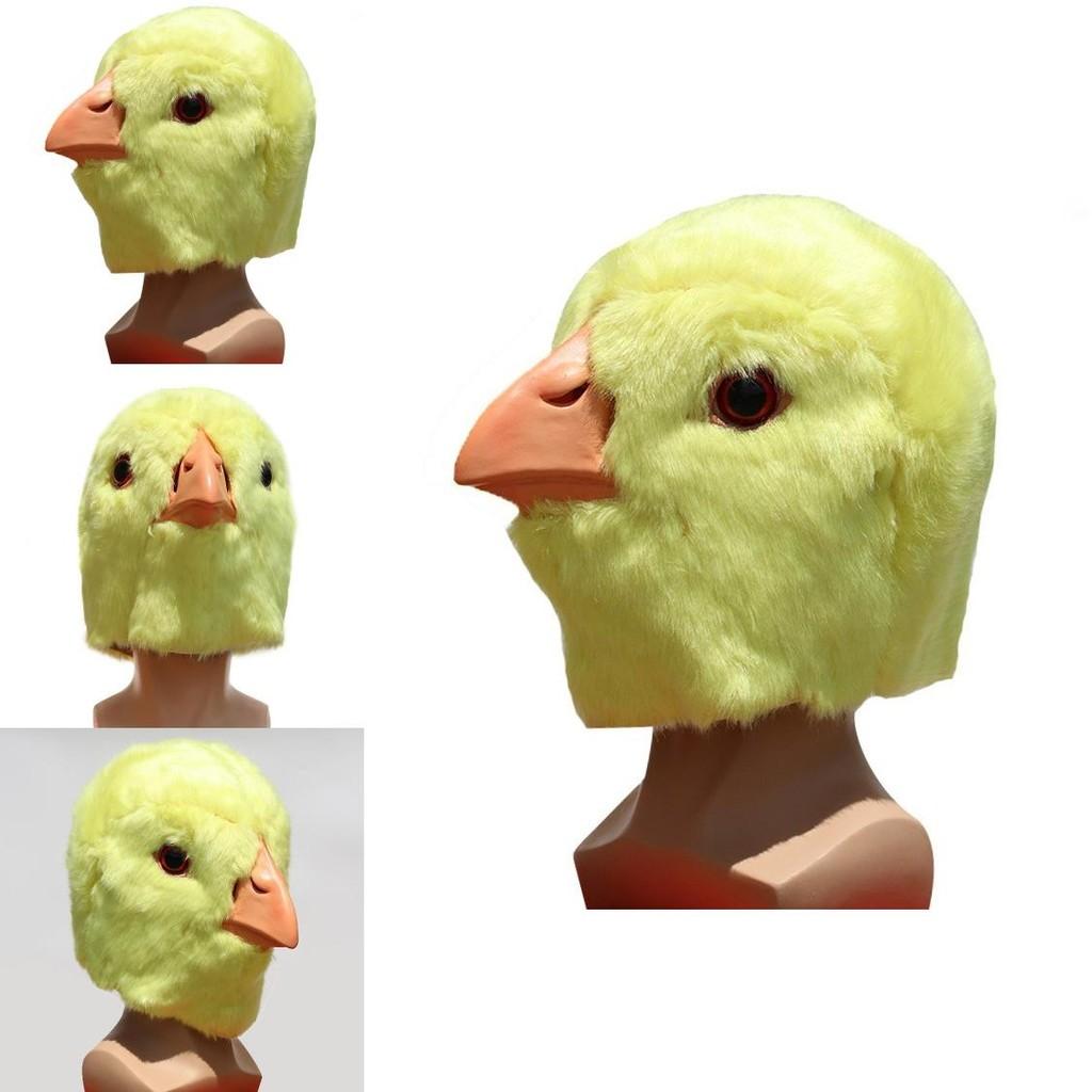 Latexová maska kuřátka se zábavným designem pro Halloweenskou kostýmovou párty a DIY cosplay