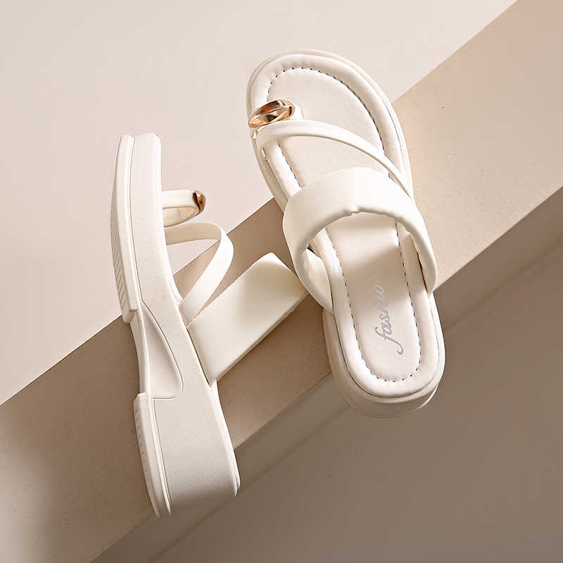 Fashion Open Back Two Strips Woman's Sandals Large Size Shoes For The Festival Large Size Slippers Sneakers Sport The Most Sold