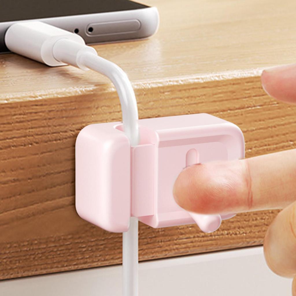 Cable Organizer Cord Holder Wire Organizer Wire Clip Management Keeper Adhesive for Charger Desktop Car Nightstand Phone Wall