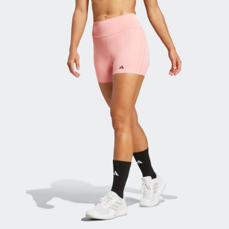 Adidas Free Shipping With AdiClub Optime 4 Inch Raw Cut Hem Leggings IK5481