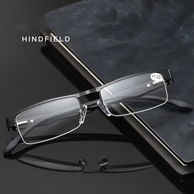 Vintage Lesebrille Herren Quadratisch Metall Optische Brille Markenbrillengestell Damen Brillengestell +1.5 +2.5 Lesebrille