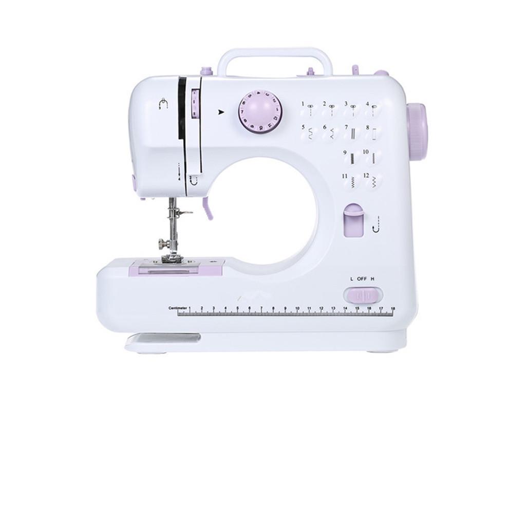 Electric Lightweight Sewing Machine with 12 Floral Stitch Household Sewing Machine for Beginners Multifunction Tailor Machine for Home