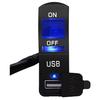 DC 12V LED indicador motocicleta manillar montaje USB cargador de teléfono con interruptor