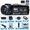 8K Handheld Digital Camcorder, 64MP, Remote-Controlled for Outdoor Photography