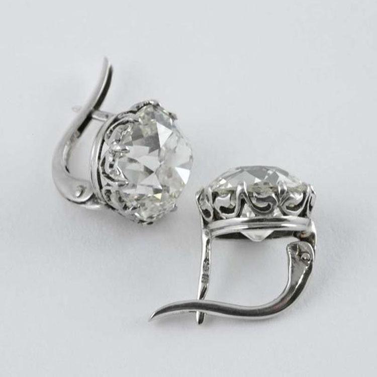 Chenrui Zircon Gem Flower Multi-layer Retro Earrings
