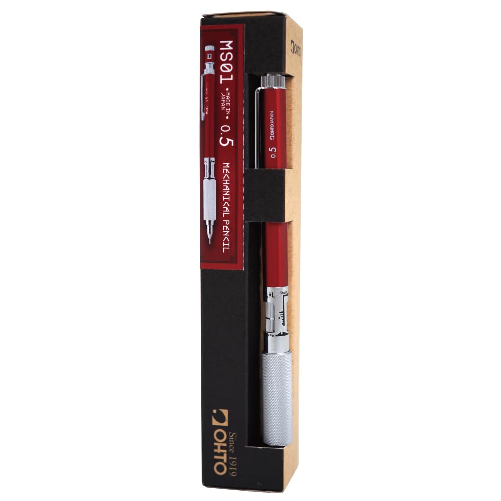 Auto Mechanical Pencil for Drafting, MS01, Red, MS01-SP5-RD