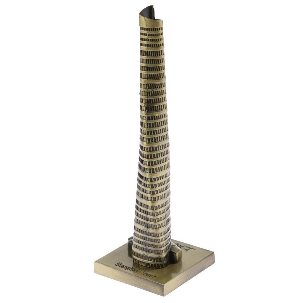Statue Home Decor SHANGHAI TOWER CHINA ARCHITECTURE BUILDING REPLICA COLLECTIBLE SOUVENIR 19cm