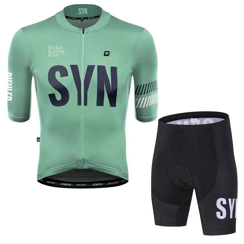 Road Bike Cycling Suit Summer Cycling Jersey Sponge Cushion Cycling Bib Polyester Fiber Bicycle Top 2026 Summer Breathable Cycling Suit