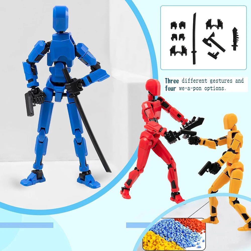 Robot Model Viacnásobne kĺbová Pohyblivá Bábika Figurína 3D Tlačená Postava Novinka hračky Akčná figúrka Transformujúce sa Hračky darčeky pre deti
