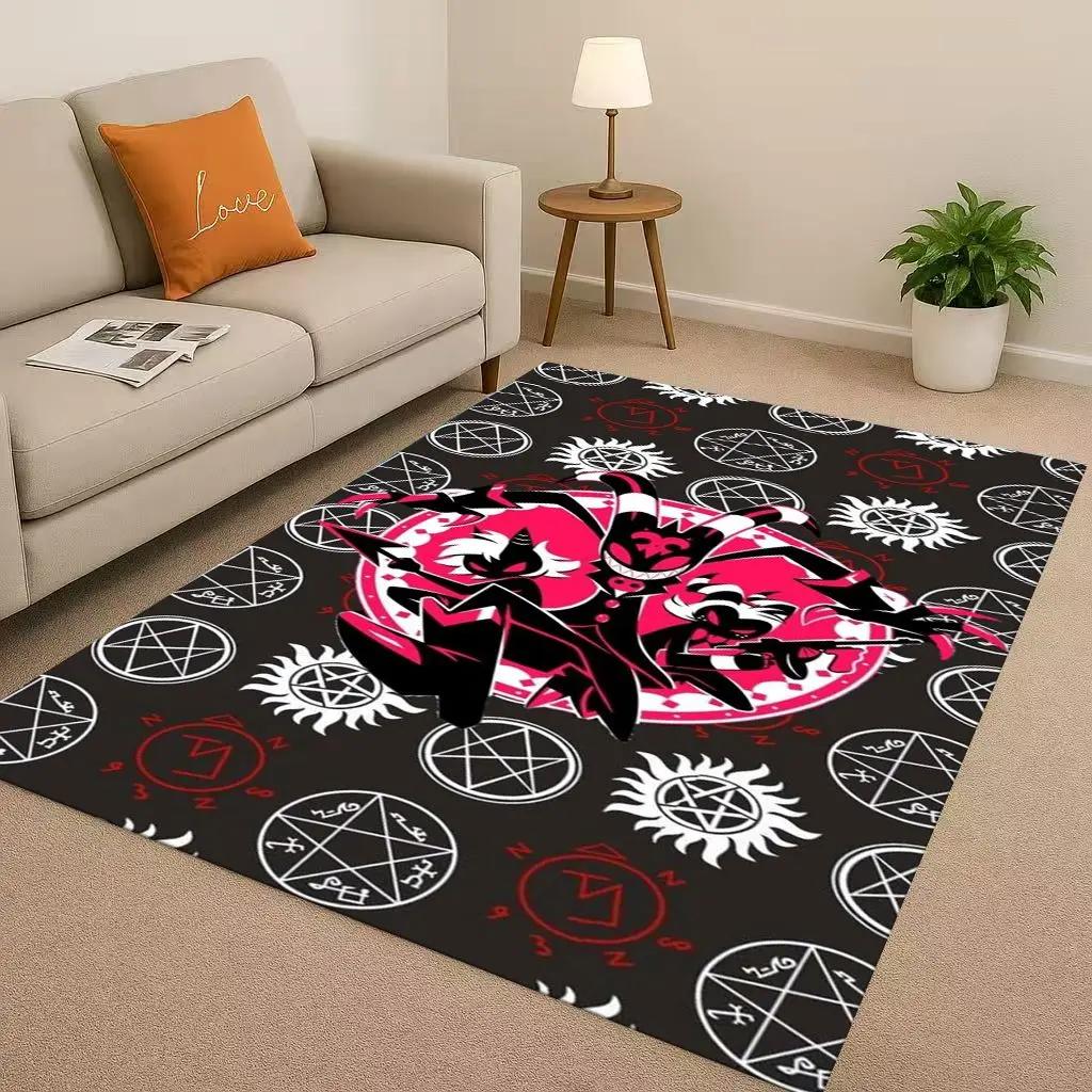

3D Cartoon H-Hazbin Hotel Angel Dust Alastor Living Room Non-Slip Area Rug Soft Carpet for Bedroom Sofa ,Easy Clean Home Doormat 40x60cm( 15x23in )